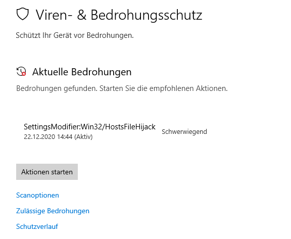 Viren und Bedrohungsschutz